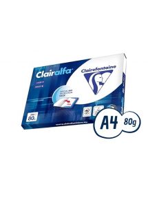 Papier Clairalfa A4 80g, blanc, ramette de 200 feuilles