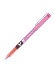 Stylo roller pointe aiguille Pilot V5, écriture 0,3 mm, rose