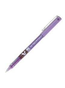 Stylo roller pointe aiguille Pilot V5, écriture 0,3 mm, violet