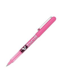 Stylo roller pointe métal Pilot V Ball 05, écriture 0,3mm, rose