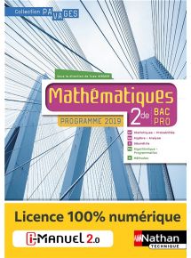 Mathématiques - 2de Bac Pro - Coll. Pavages - Ed. 2019