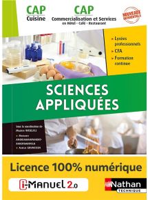 Sciences appliquées - CAP Cuisine et CAP Commercialisation et Services en HRC - Ed. 2020