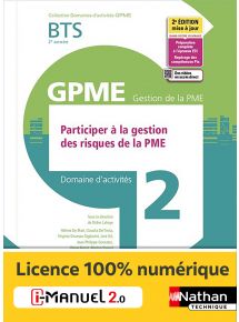 Domaine d'activités 2 - Participer à la gestion des risques de la PME - BTS GPME 2e année - Coll. Domaines d'activités GPME - Ed. 2022