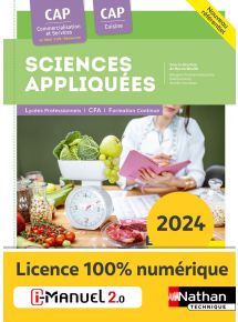 Sciences appliquées - CAP Cuisine et CAP Commercialisation et Services en HCR - Ed. 2024