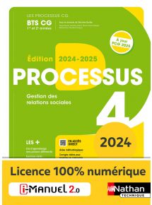 Processus 4 - Gestion des relations sociales - BTS CG 1re et 2e années - Coll. Les Processus CG - Ed. 2024