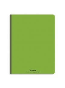 Cahier polypro 17x22cm, 32p, grands carreaux, vert