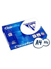 Papier Clairalfa A4 80g, blanc, ramette de 500 feuilles