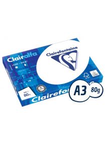 Papier Clairalfa A3 80g, blanc, ramette de 500 feuilles