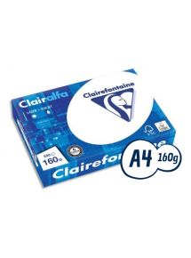 Papier Clairalfa A4 160g, blanc, ramette de 250 feuilles