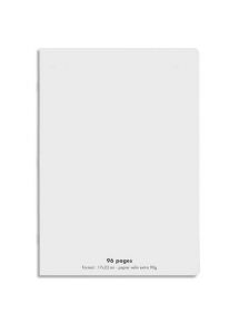 Cahier polypro 24x32cm, 96p, grands carreaux, gris