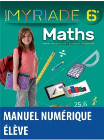 Myriade Maths 6e  (édition 2021) -  Licence élève