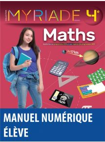 Myriade Maths 4e  (édition 2021) -  Licence élève