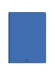 Cahier polypro 17x22cm, 32p, grands carreaux, bleu