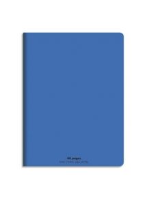 Cahier polypro 17x22cm, 48p, grands carreaux, bleu