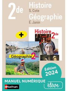 Histoire-Géographie 2de - Cote/Janin (2024) - Prix unitaire